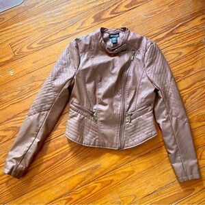 Wet Seal Tan Leather Jacket